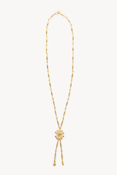 Hoss Intropia Noelia. Colar longo de flores Dourado