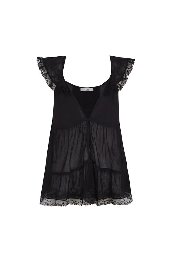 Hoss Intropia Celeste. Blusa fluida Negro