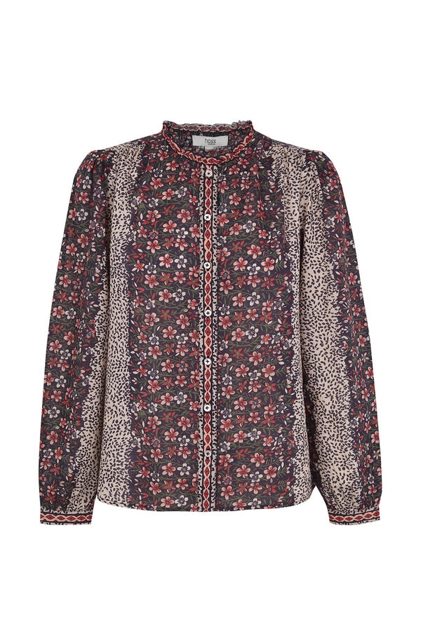 Hoss Intropia Creta. Blusa estampada. Estampado rojo