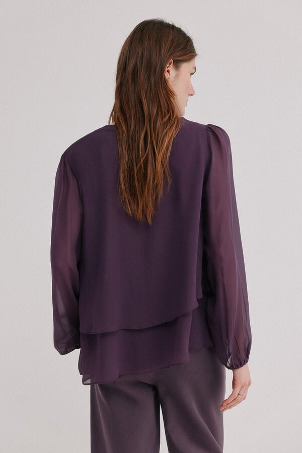 Hoss Intropia Gala. Blusa com la&ccedil;ada Roxo