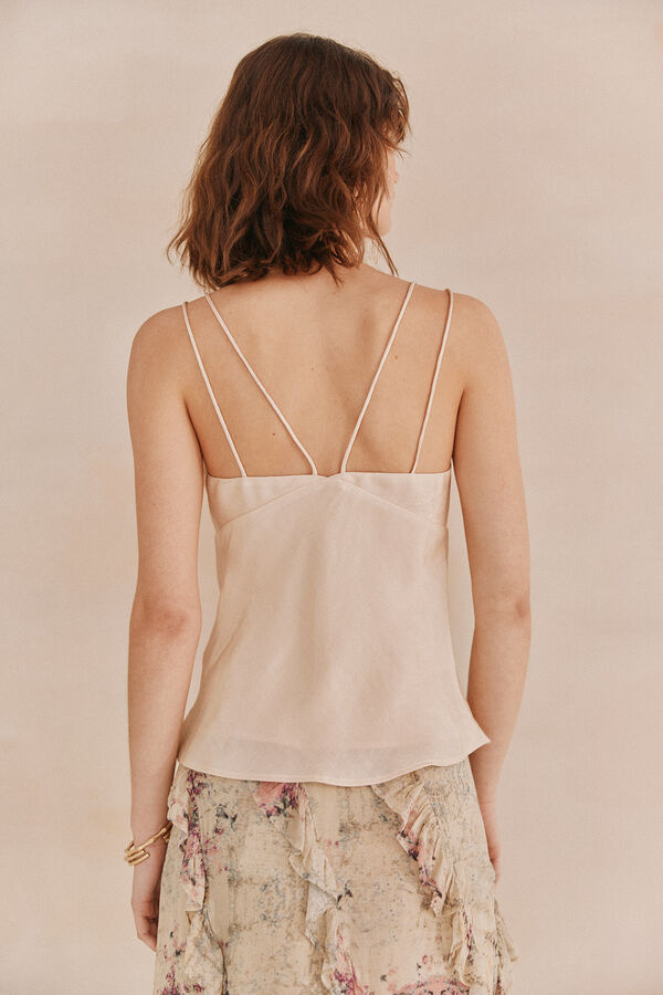 Hoss Intropia Gertrudes. Top de lingerie. Beige