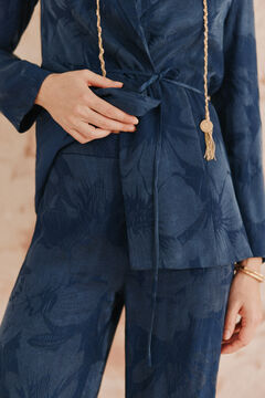 Hoss Intropia Pili. Pantalones jacquard Azul marino
