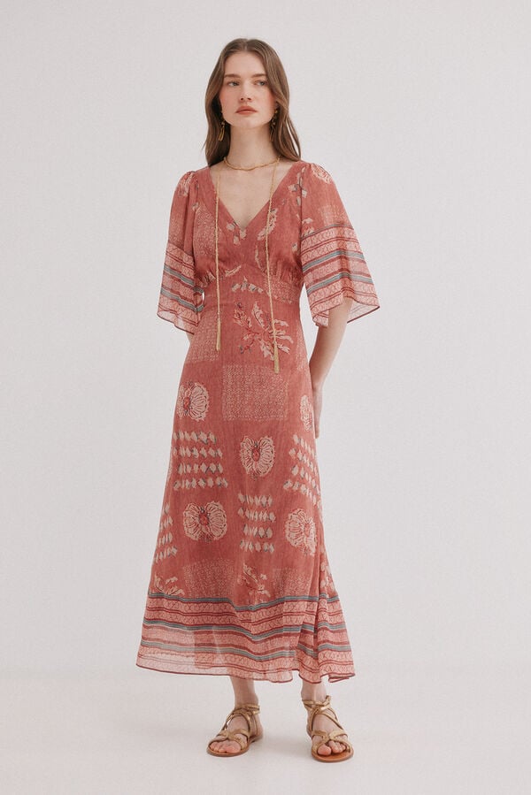 Hoss Intropia Ana. Vestido midi flu&iacute;do Multicolor