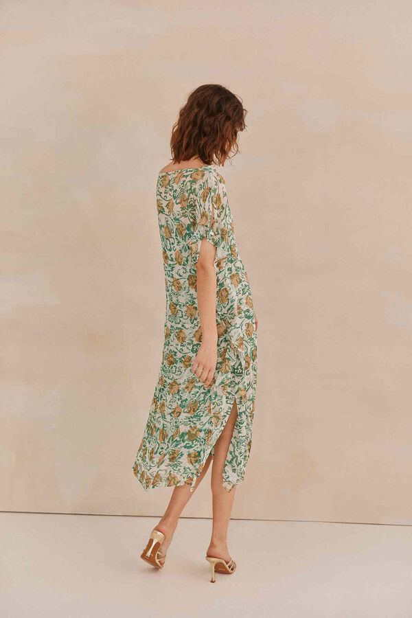 Hoss Intropia Lucille. Vestido jaquard fluido Estampado Verde