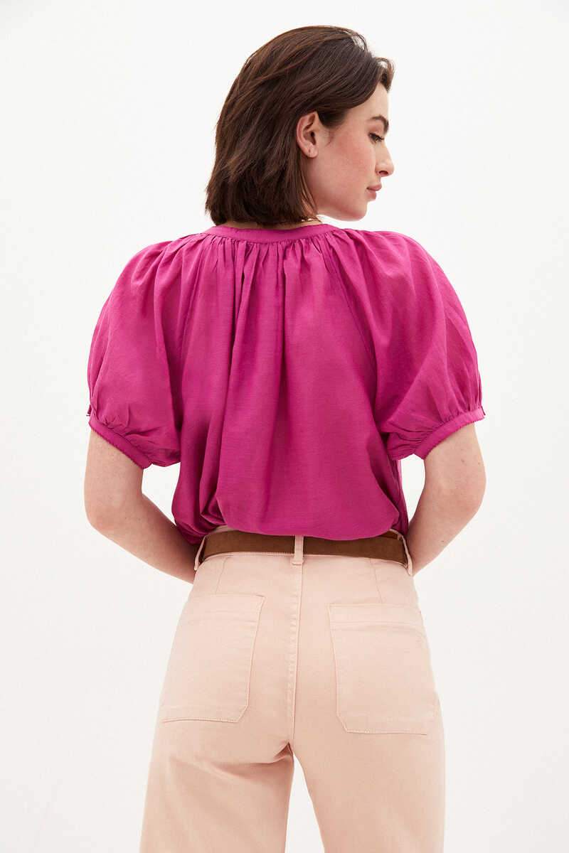 Hoss Intropia Cara Camisa de algodón Rosa