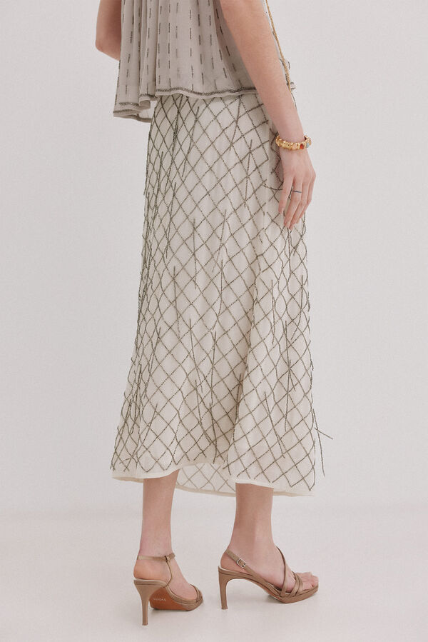 Hoss Intropia Ren&eacute;e. Saia bordada Branco