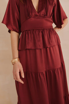 Hoss Intropia Ariadna. Vestido fluído com painéis Vermelho