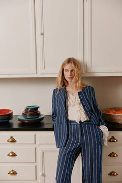 Hoss Intropia Elvira. Blazer riscas Azul
