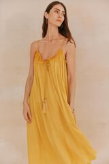 Hoss Intropia Loreto. Vestido fluido Amarillo