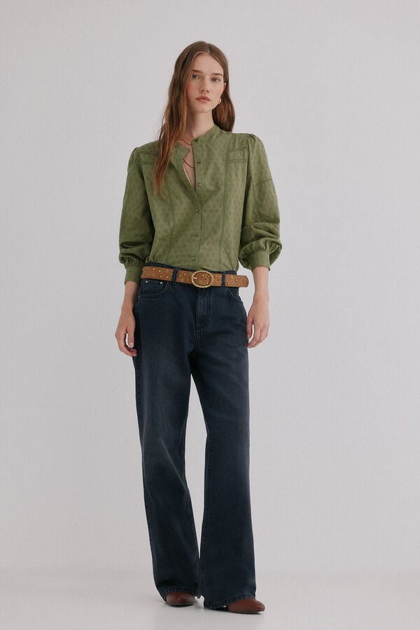 Hoss Intropia Genevieve. Blusa romántica Kaki