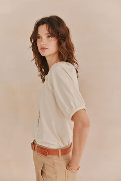 Hoss Intropia Fiona. Camiseta blusa Ecru