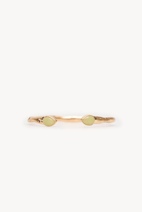 Hoss Intropia Leslie. Brazalete piedra bañado en oro Verde
