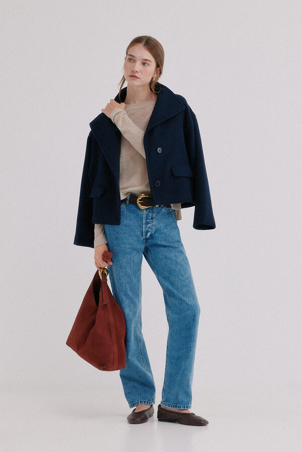 Hoss Intropia Brunella. Jeans tiro alto Azul marino