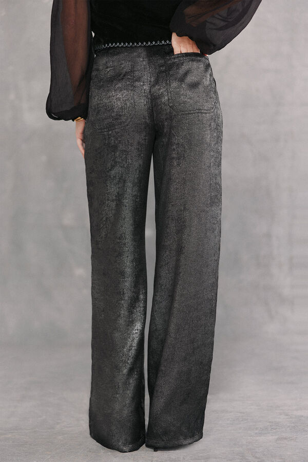 Hoss Intropia Penélope. Pantalón amplio con lurex Gris