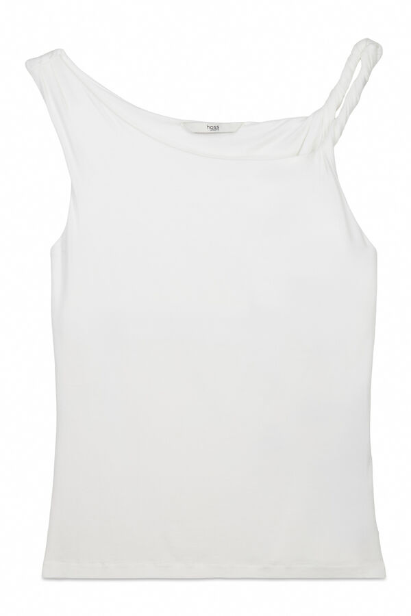 Hoss Intropia Milia. Camiseta drapeada Branco