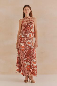 Hoss Intropia Liana. Top estampado Estampado Naranja