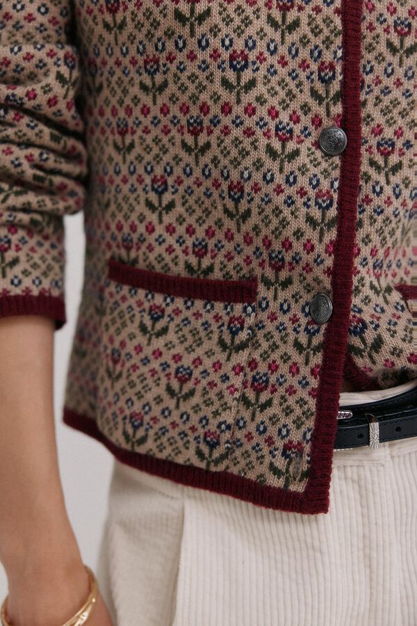 Hoss Intropia Isela. Casaco de malha jacquard Multicolorido