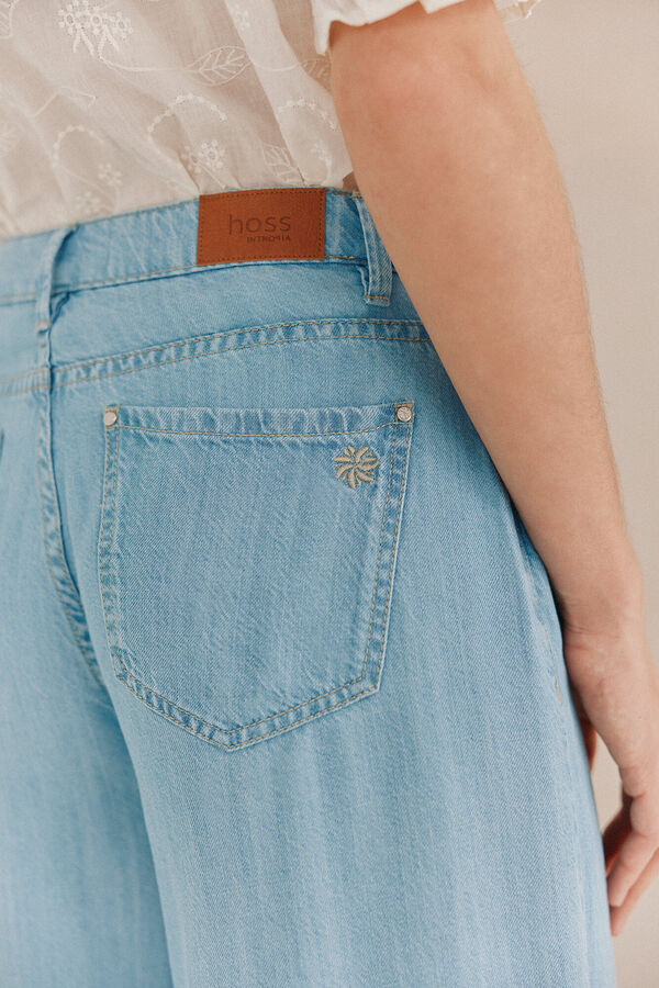 Hoss Intropia Bruna. Pantalón fluído. Azul