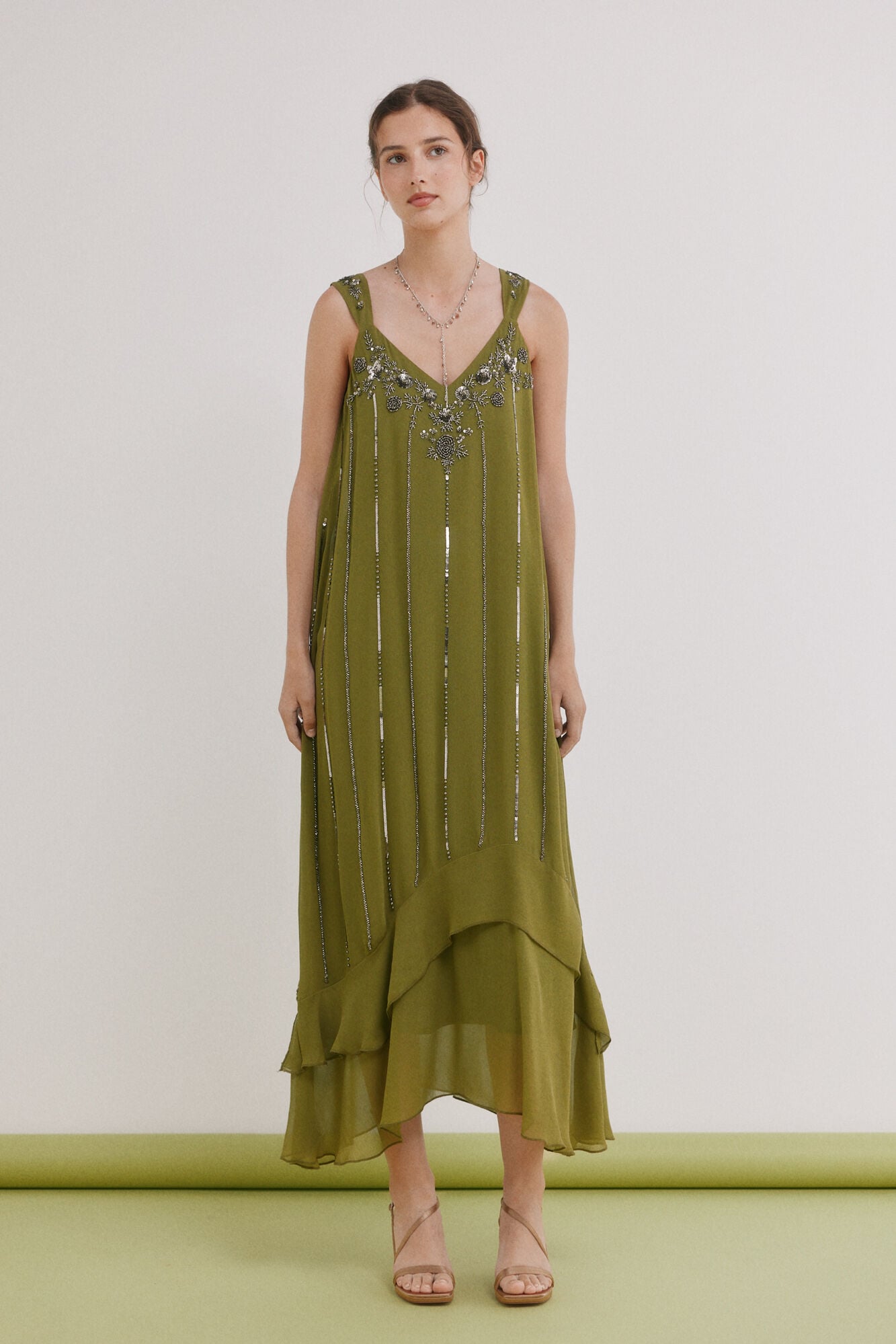 Hoss Intropia Aurore.Vestido abalorios