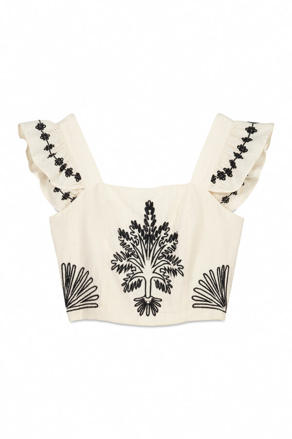 Hoss Intropia Carlota. Top bordado Marfil
