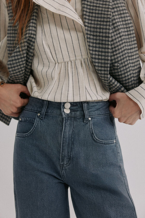 Hoss Intropia Bibiana. Calça jeans trespassada Cinzento