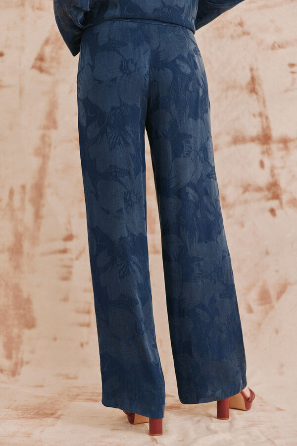 Hoss Intropia Pili. Pantalones jacquard Azul marino