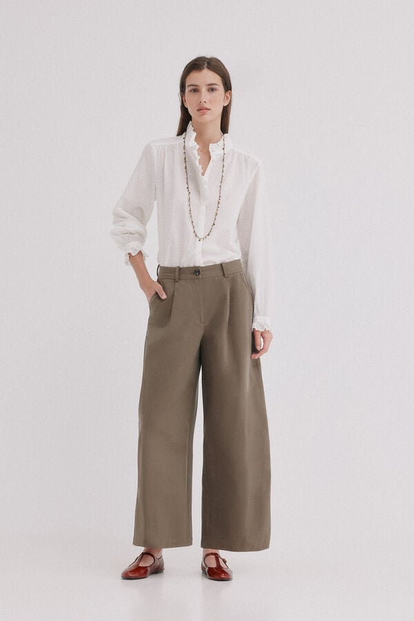 Hoss Intropia Claudette. Camisa plumeti Blanco