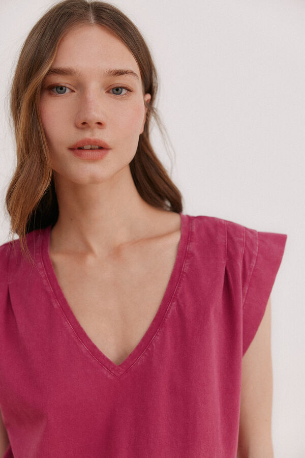 Hoss Intropia Manuela. Camiseta lavada Morado