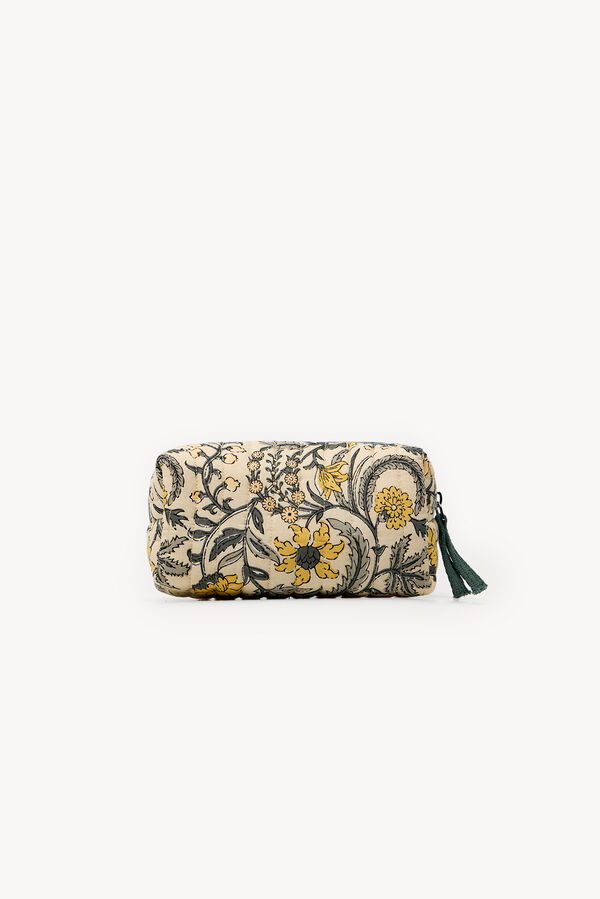 Hoss Intropia Mirta. Neceser de algodón estampado Marfil