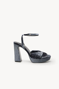 Hoss Intropia Maia. Sandalia tac&oacute;n terciopelo