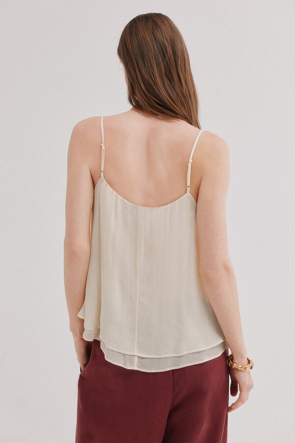 Hoss Intropia Clarissa. Top lencero Marfil