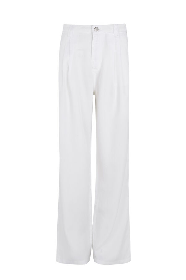 Hoss Intropia Bloom. Denim tencel Branco
