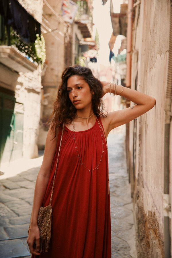 Hoss Intropia Arlet. Vestido comprido Vermelho