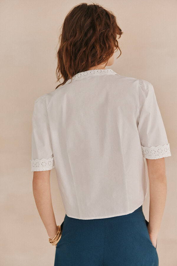 Hoss Intropia Ciara. Camisa manga corta. Blanco