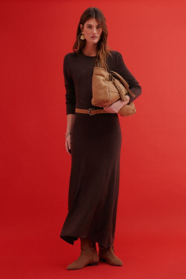Hoss Intropia Amelie. Vestido de punto Marron oscuro