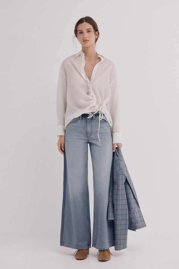Hoss Intropia Billie. Jeans patchwork Cinzento