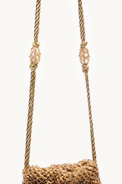 Hoss Intropia Mia. Bolsa balde com miçangas Dourado