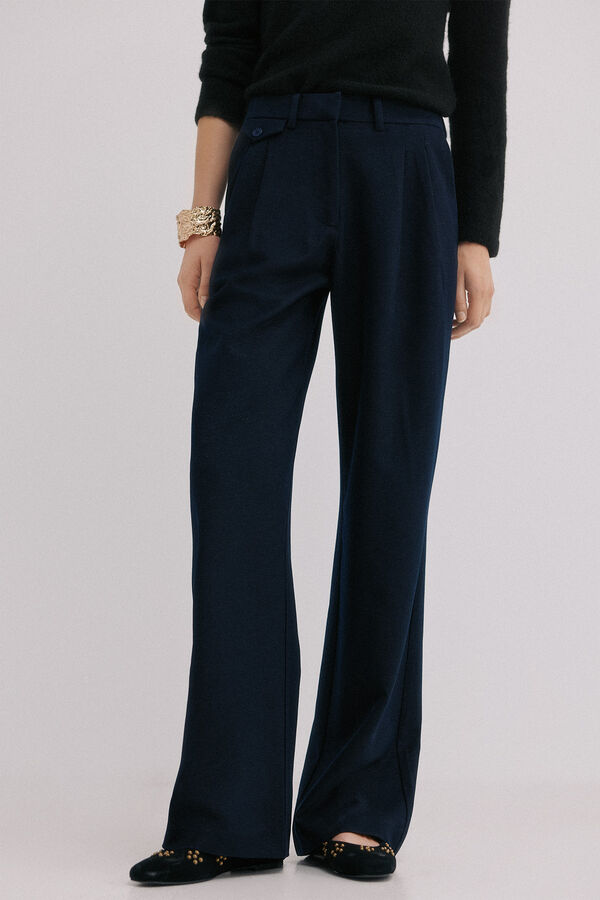 Hoss Intropia Peggy. Calças com pregas Azul