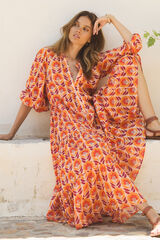 Hoss Intropia Alicia. Vestido midi Laranja