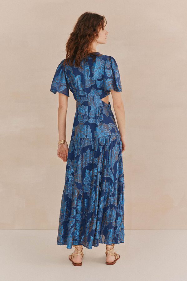 Hoss Intropia Alba. Vestido recortado. Azul