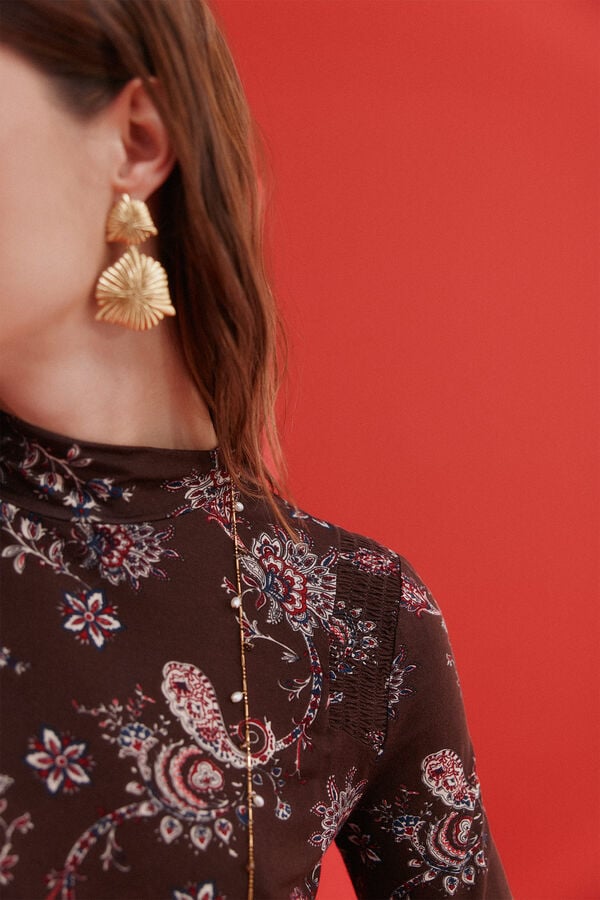 Hoss Intropia Mar. Camiseta estampada Estampado Marron