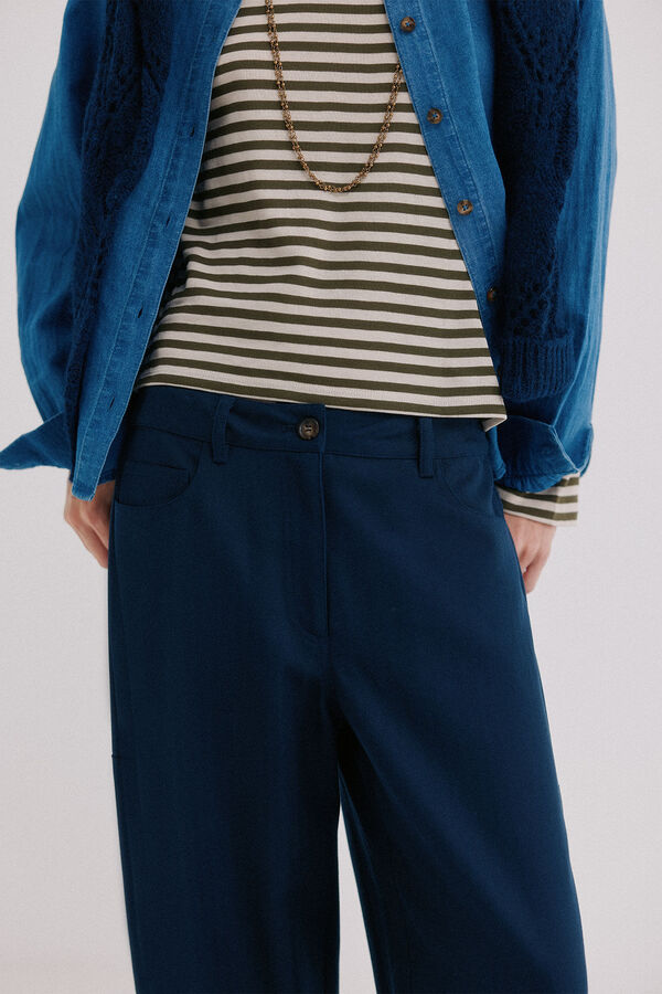 Hoss Intropia Praisa. Pantal&oacute;n de rayas Azul marino