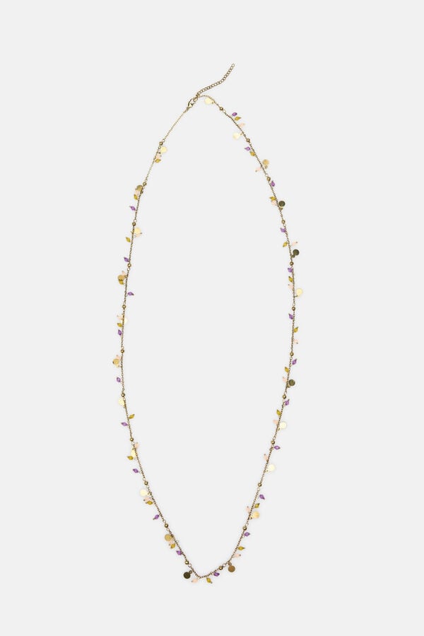 Hoss Intropia Luciana. Colar de contas banhado a ouro Dourado