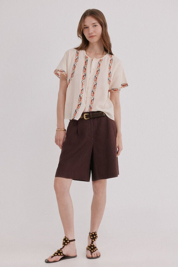 Hoss Intropia Cloe. Blusa flu&iacute;da Marfil