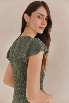 Hoss Intropia Sella. Vestido punto midi Verde oscuro