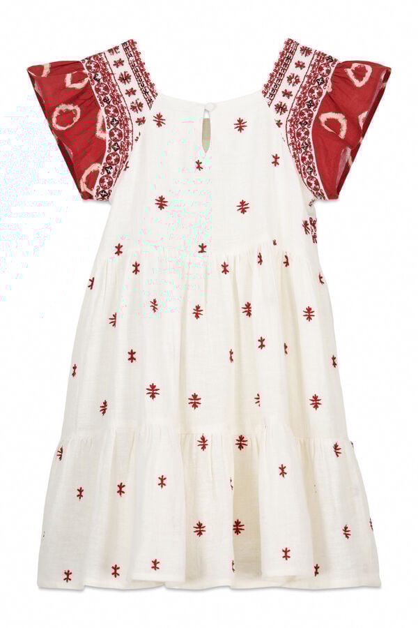 Hoss Intropia Agustina. Vestido niña bordado rojo