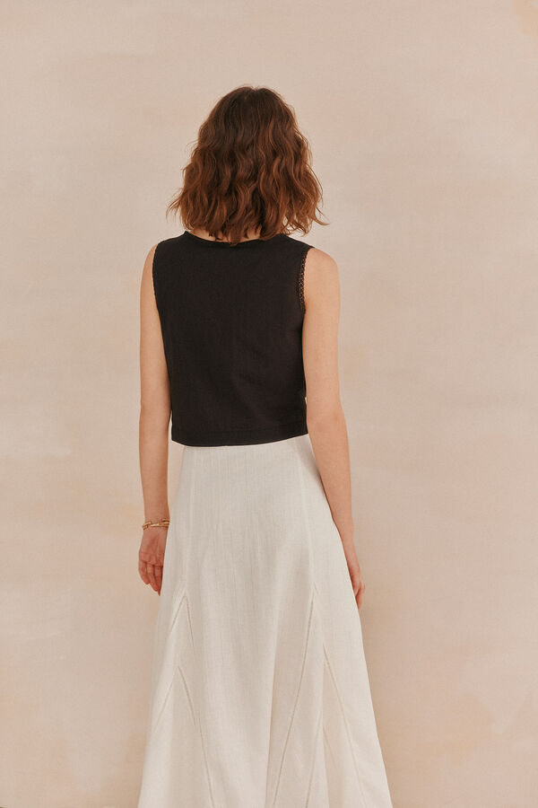 Hoss Intropia Carola. Blusa bordada Negro