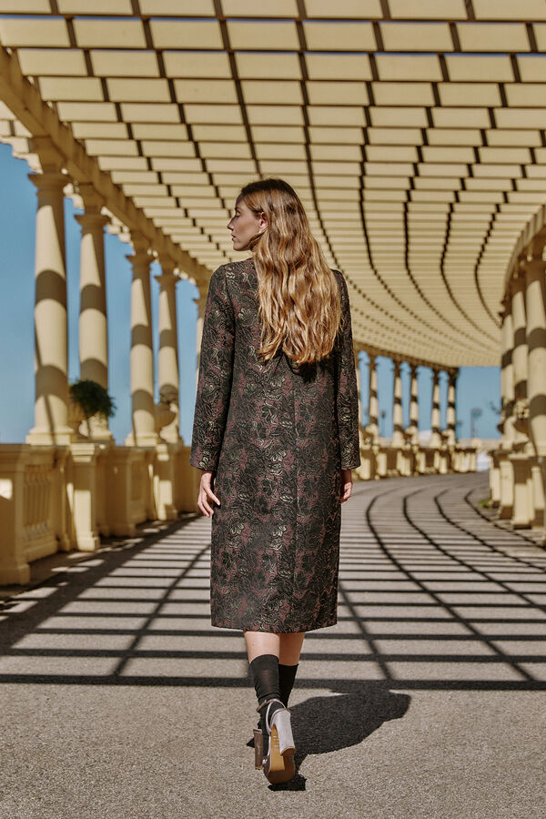 Hoss Intropia Fiorella. Sobrecasaca jacquard Cinzento