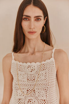 Hoss Intropia Sabina. Top crochet Marfil