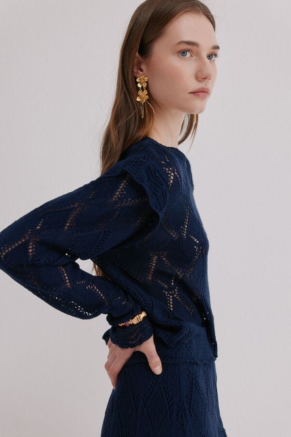 Hoss Intropia Iria. Top vazado Azul